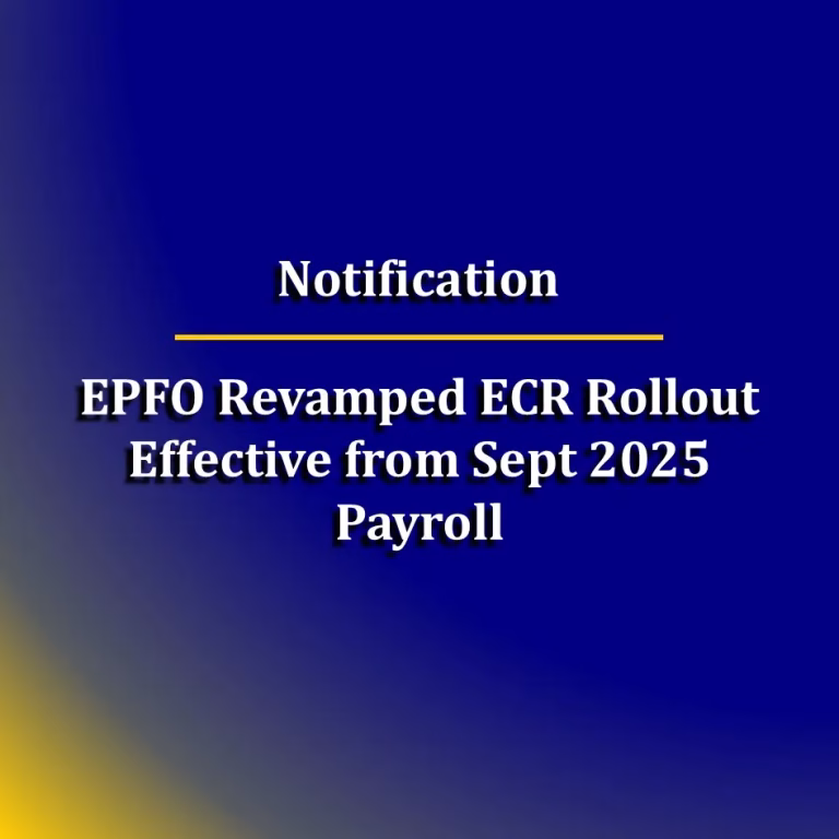 EPFO Revamped ECR Rollout Effective from Sept 2025 Payroll www.hrdeck.in